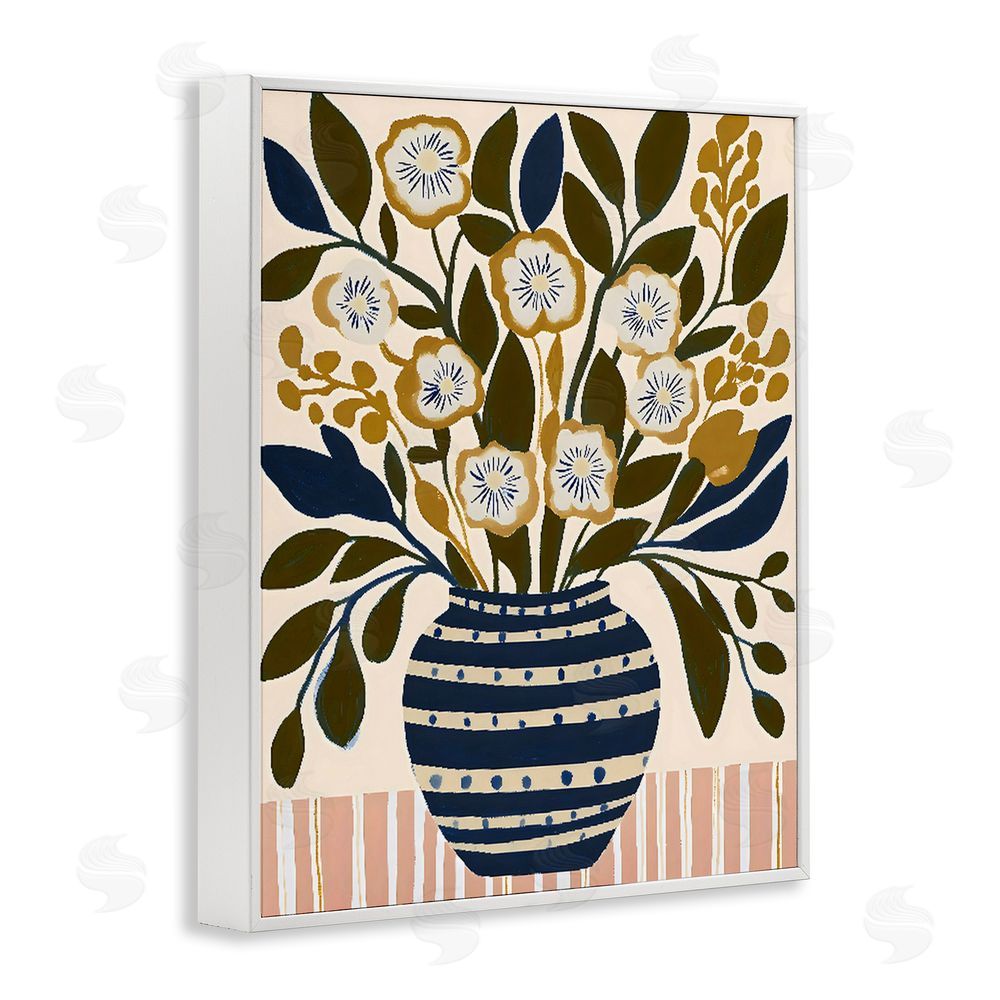 Creative Studio Wild Bloom Boho Arrangement White Framed Giclee Wall Art Print