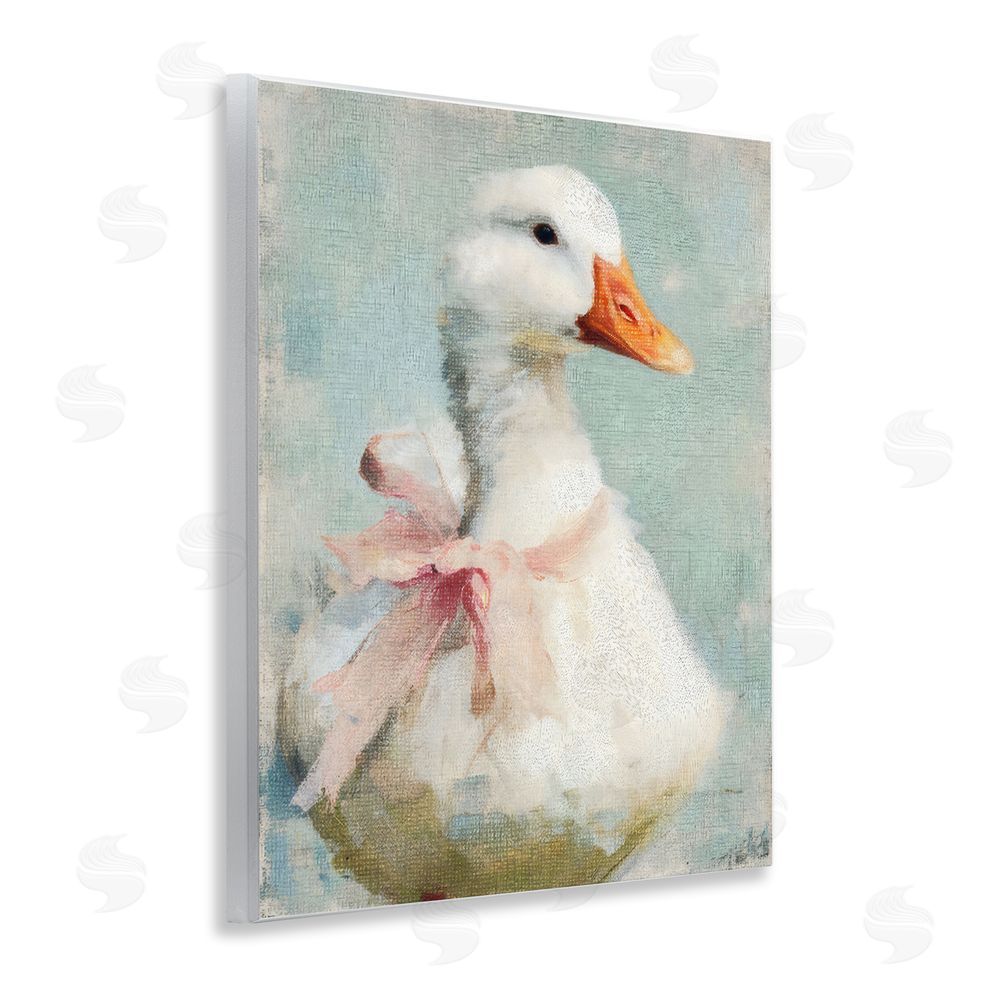 LSR Design Studio Soft Pink Bow Goose Wall Plaque Printed Art