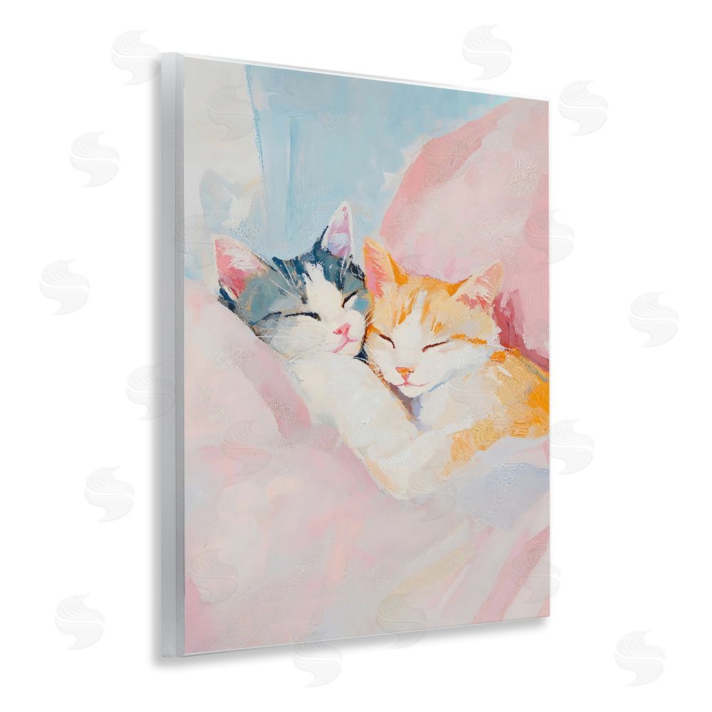 The Prints Vibe Sleeping Kittens Embrace Wall Plaque Printed Art
