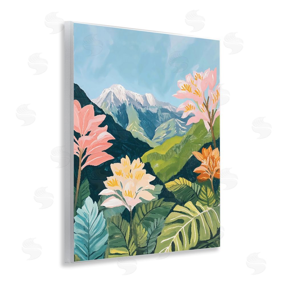 The Prints Vibe Tropical Mountain Landscape Wall Plaque Printed Art