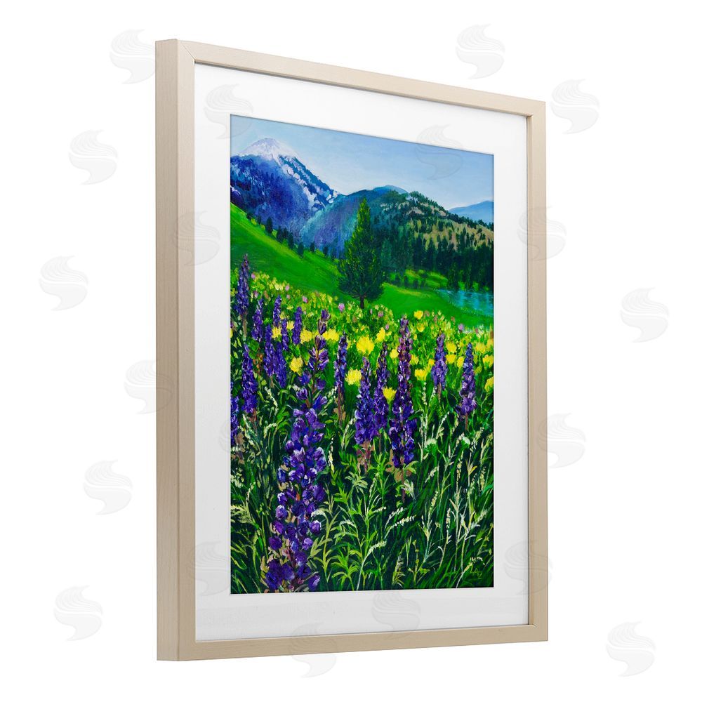 Lee Ann Zirbes Flower Speckled Valley Brown Framed Print Under Glass Wall Art