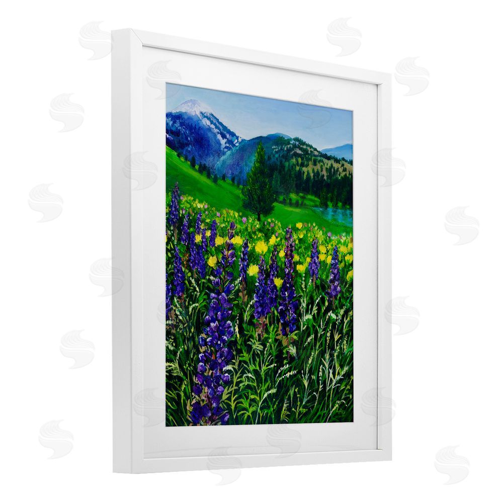 Lee Ann Zirbes Flower Speckled Valley White Framed Print Under Glass Wall Art