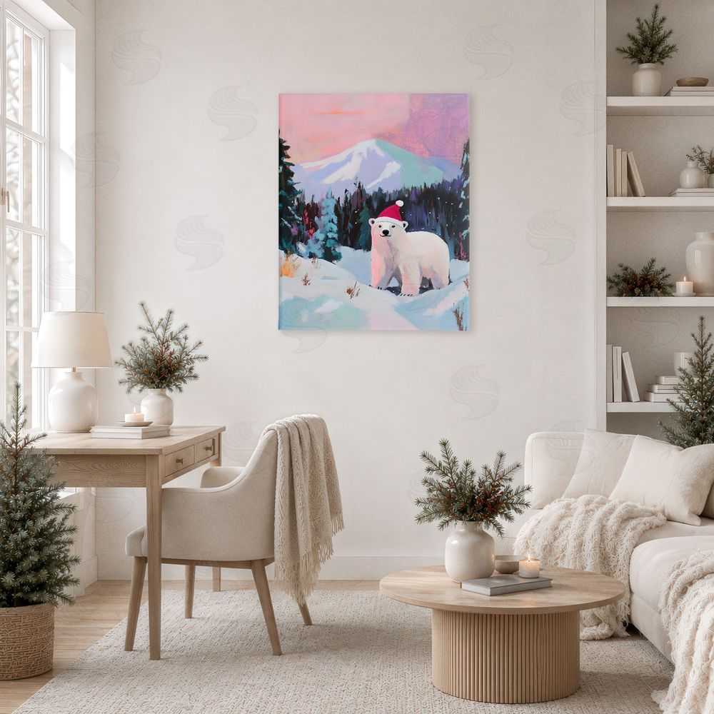 The Prints Vibe Christmas Polar Bear with Hat