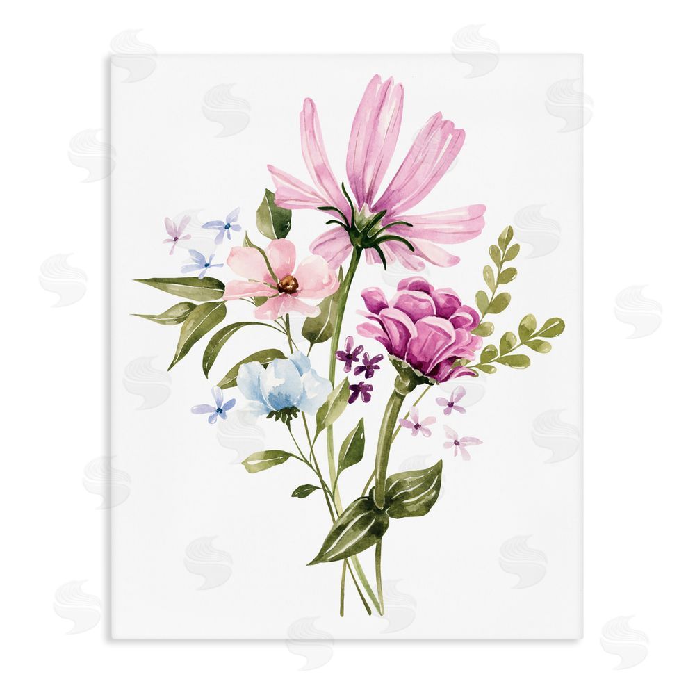 Bethany Sandoval Wildflower Fields Floral Bundle Stretched Canvas Wall Art Print