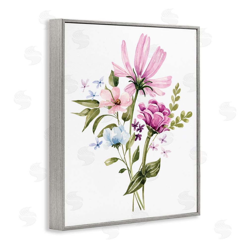 Bethany Sandoval Wildflower Fields Floral Bundle Gray Framed Giclee Wall Art Print