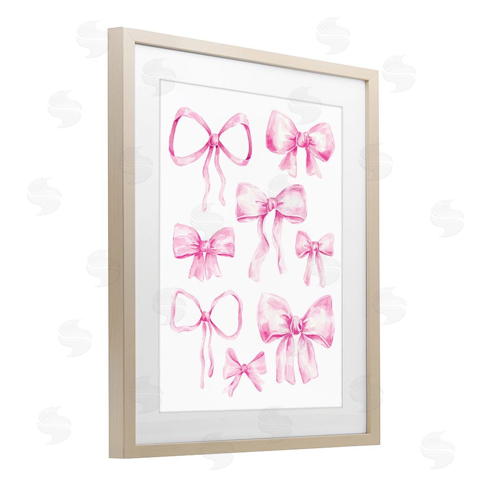 Bethany Sandoval Coquette Bow Collection Brown Framed Print Under Glass Wall Art
