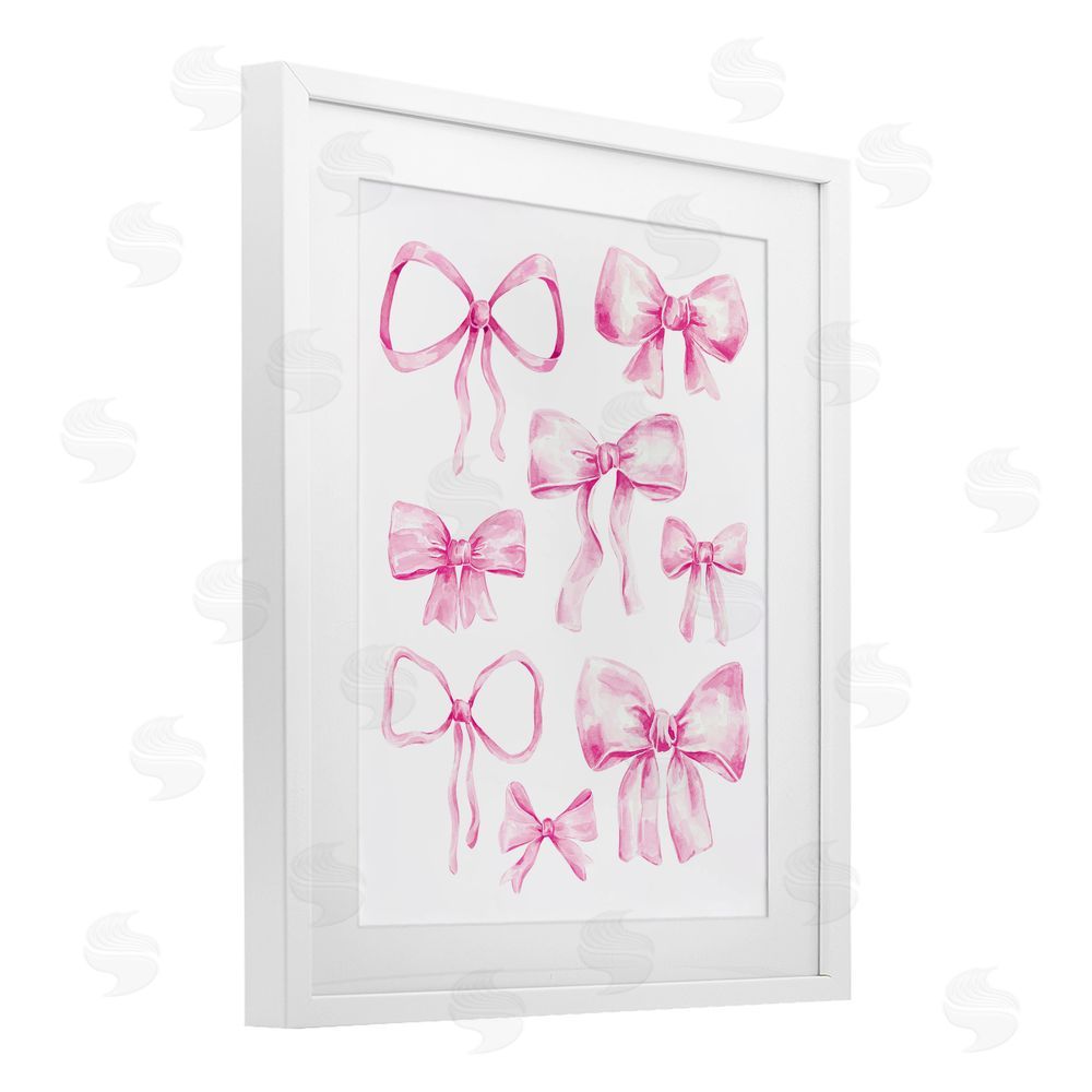 Bethany Sandoval Coquette Bow Collection White Framed Print Under Glass Wall Art