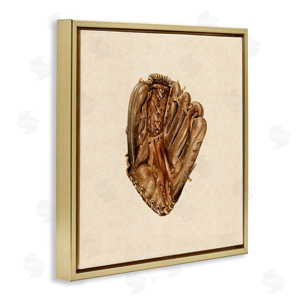 Bethany Sandoval All Star Baseball Glove Gold Floating Frame Canvas Wall Art Print