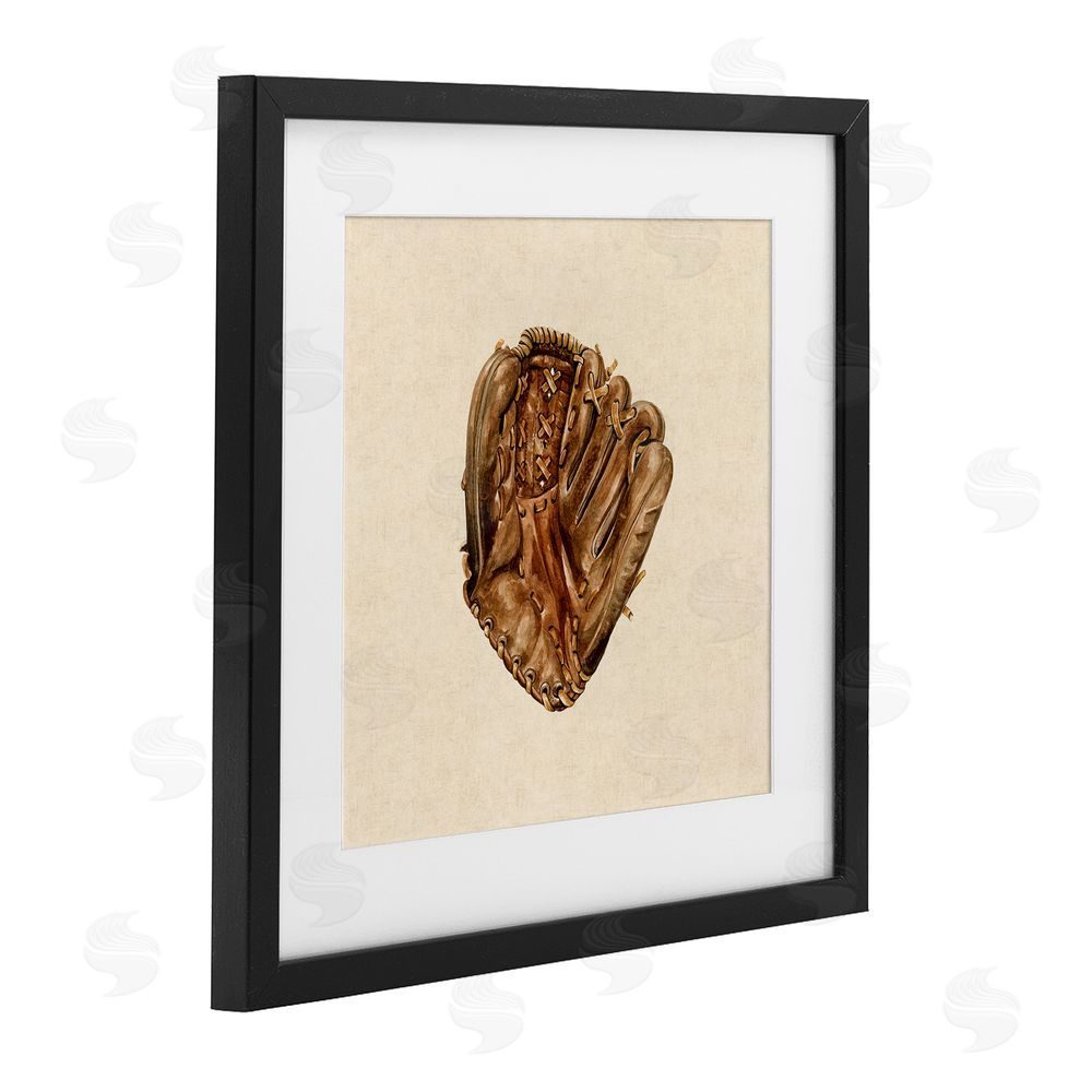 Bethany Sandoval All Star Baseball Glove Black Framed Print Under Glass Wall Art