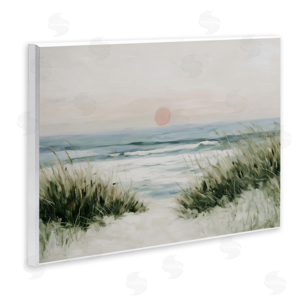Chromatic Storm Studio Coastal Dunes with Wild Beach Grass Wall Plaque with Fixed Lithograph Print