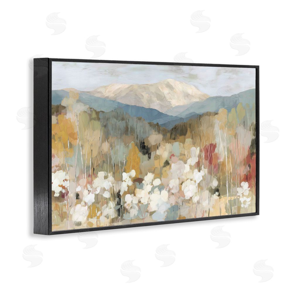 Chromatic Storm Studio Autumn Mountain Meadow Black Framed Giclee Wall Art Print