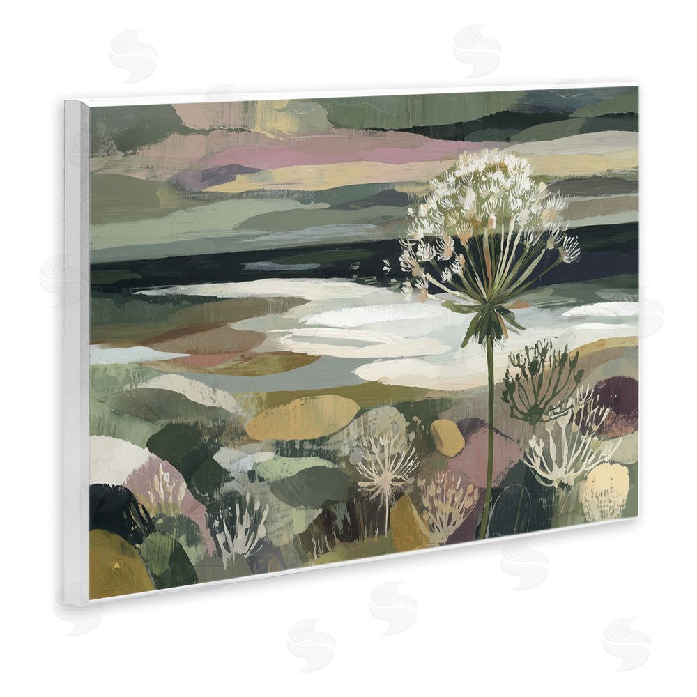 Chromatic Storm Studio Dandelion in Misty Meadow Wall Plaque with Fixed Lithograph Print
