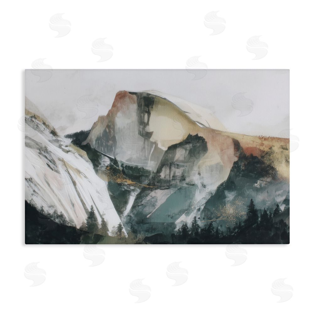 Chromatic Storm Studio Abstract Sierra Nevada Mountain Stretched Canvas Wall Art Print