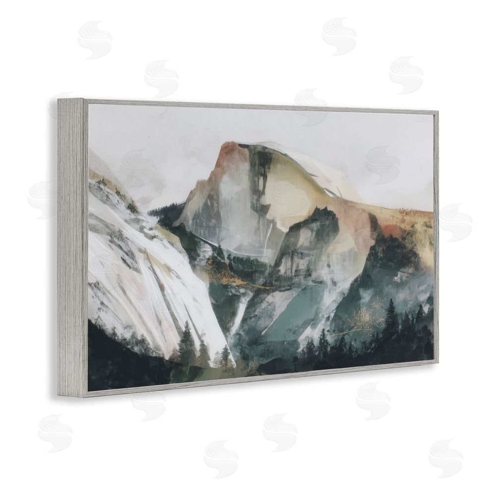 Chromatic Storm Studio Abstract Sierra Nevada Mountain Gray Framed Giclee Wall Art Print
