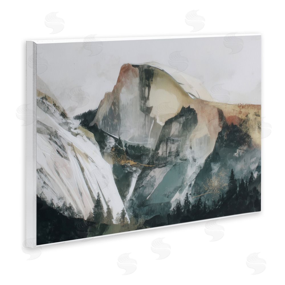 Chromatic Storm Studio Abstract Sierra Nevada Mountain Wall Plaque Art Print with White Foil Wrap