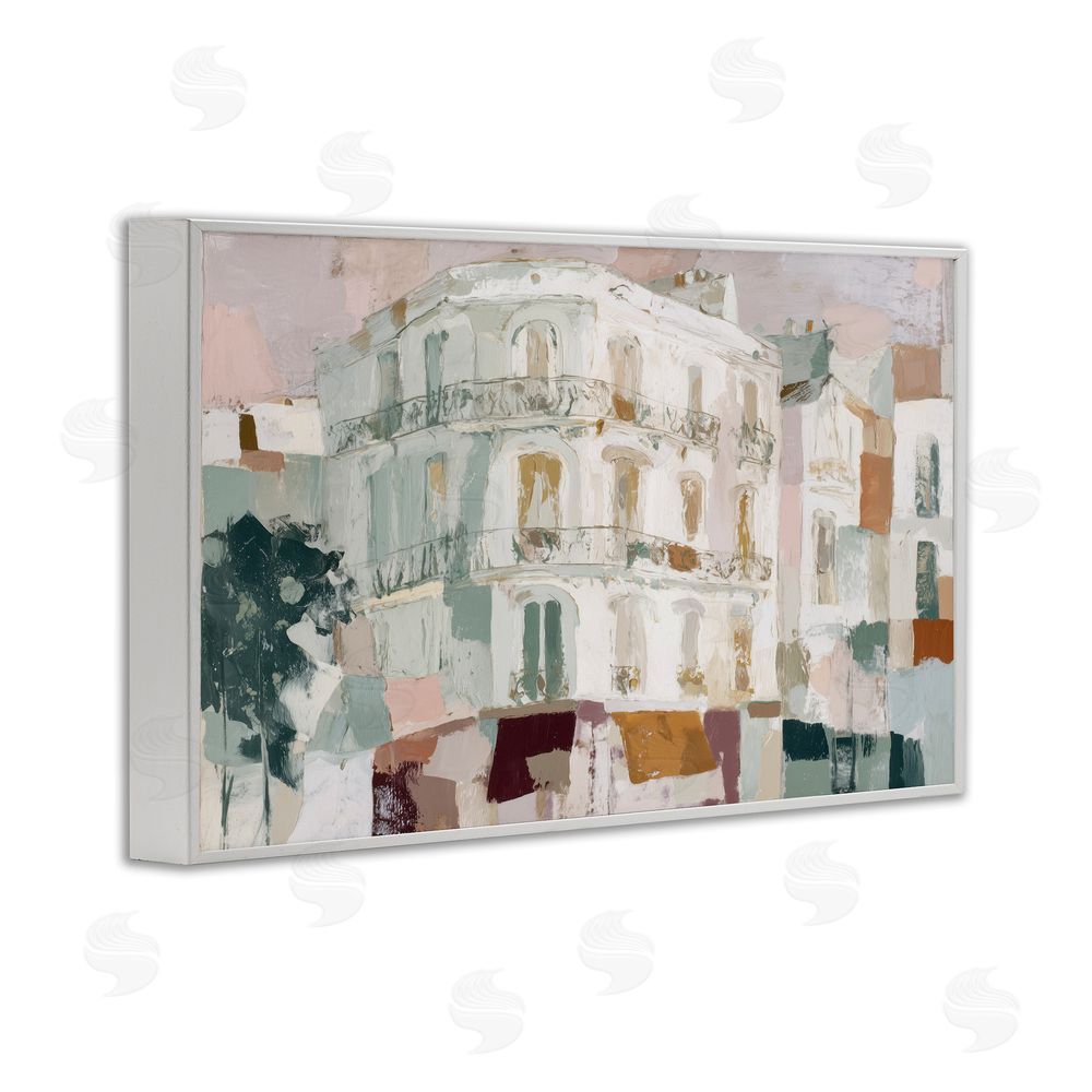 Chromatic Storm Studio Barcelona Street Corner White Framed Giclee Wall Art Print