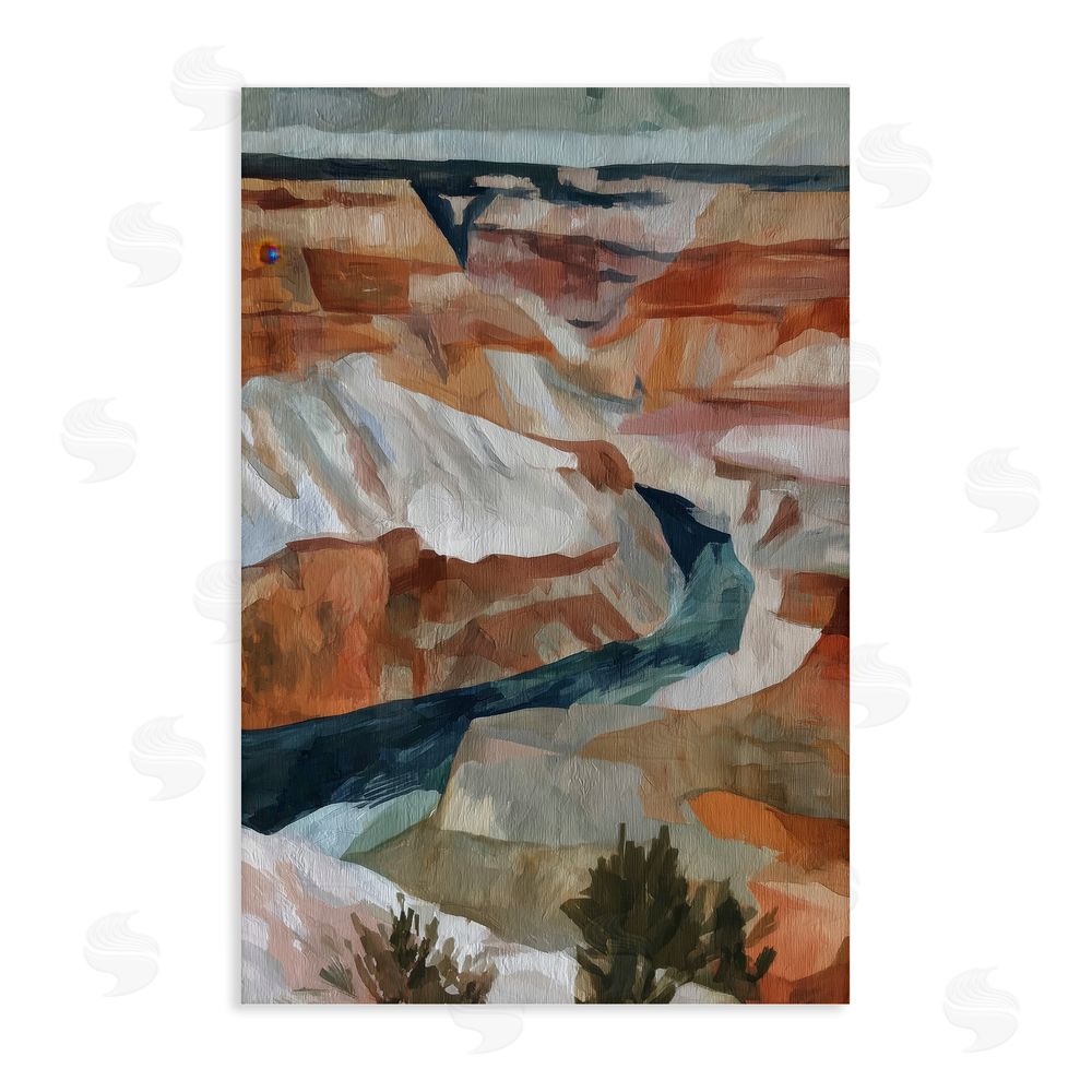 Chromatic Storm Studio Canyon Rim Textures Impression Stretched Canvas Wall Art Print