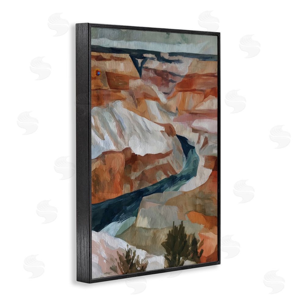 Chromatic Storm Studio Canyon Rim Textures Impression Black Framed Giclee Wall Art Print