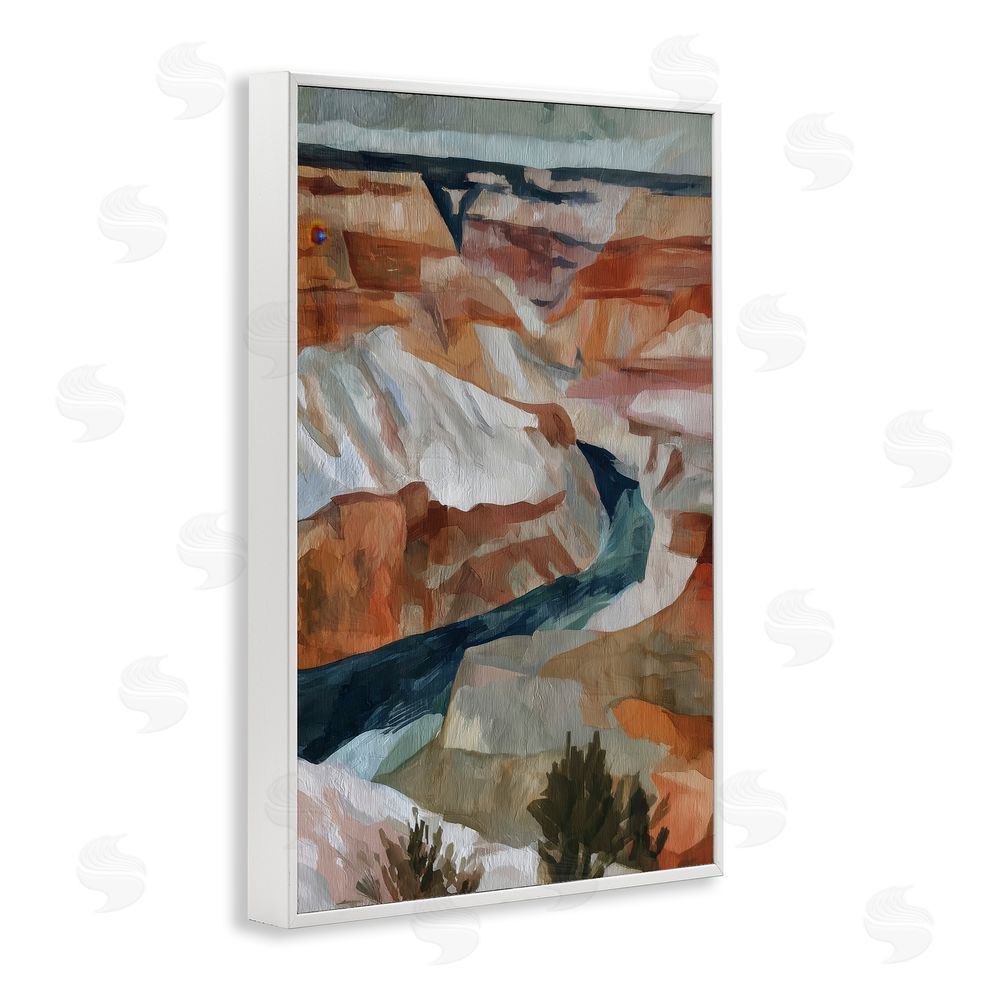 Chromatic Storm Studio Canyon Rim Textures Impression White Framed Giclee Wall Art Print