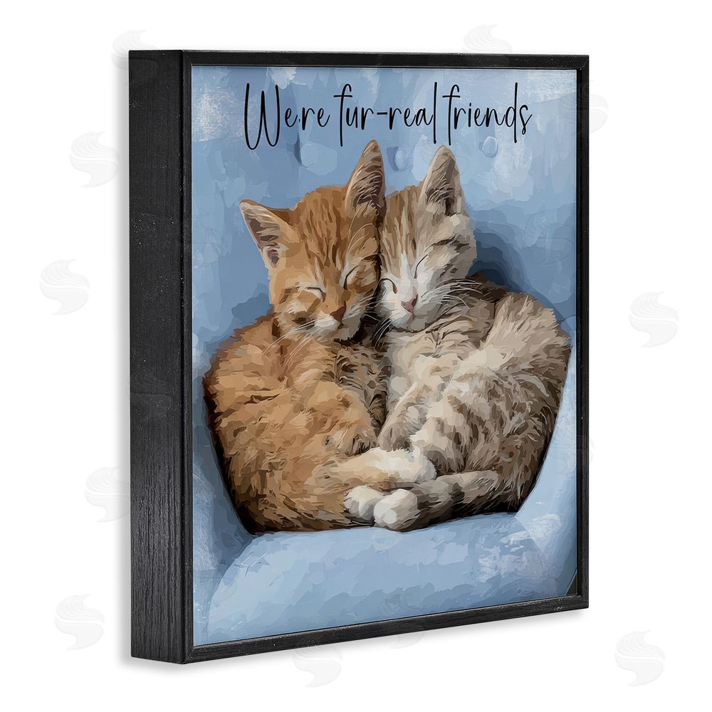 Kim Curinga We're Fur-Real Friends Black Framed Giclee Wall Art Print