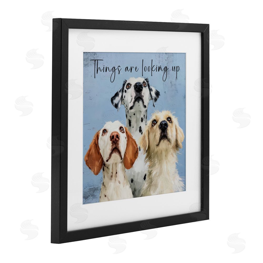 Kim Curinga Things Are Looking Up Black Framed Print Under Glass with White Mat Wall Art