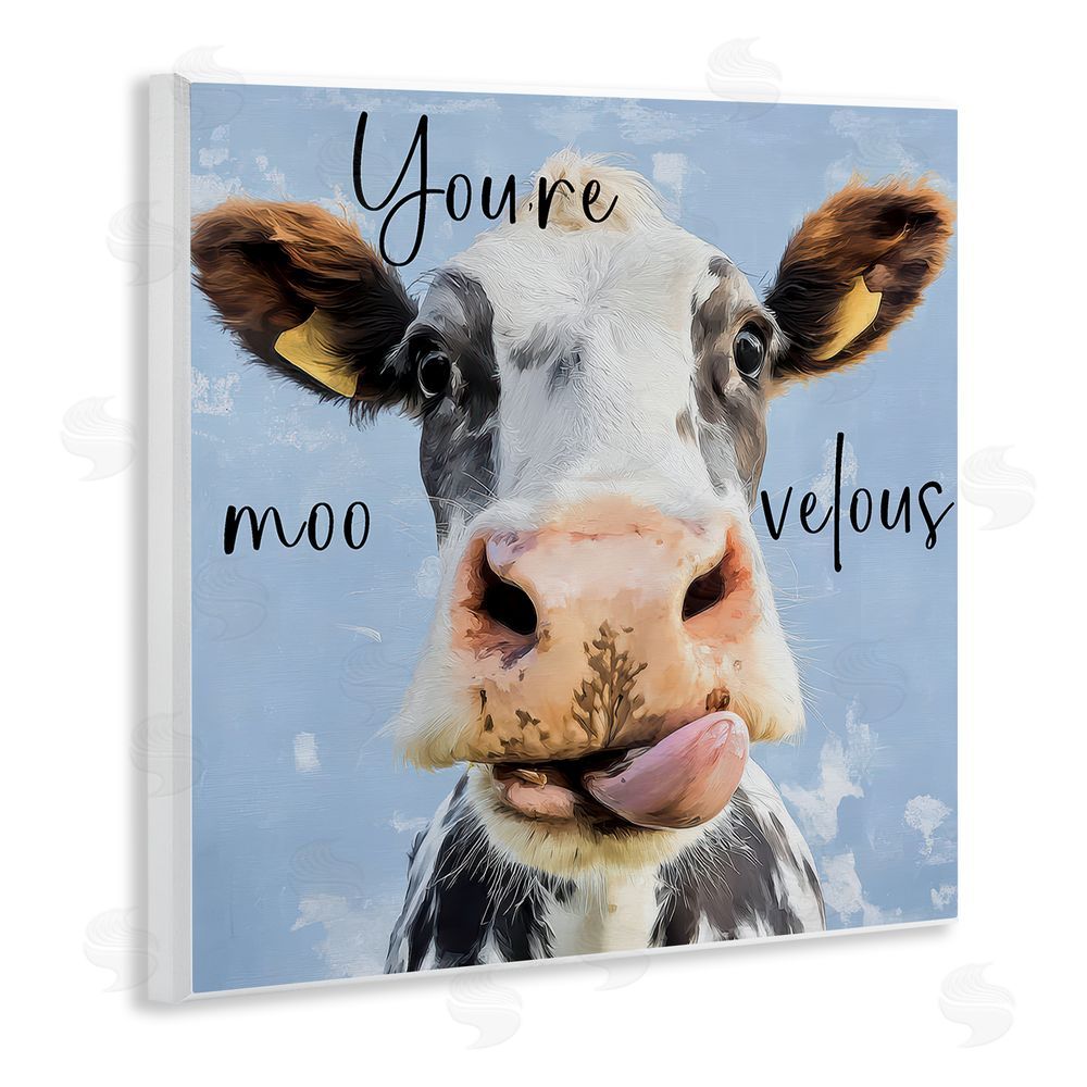 Kim Curinga You're Moo-velous Cow Wall Plaque Printed Art