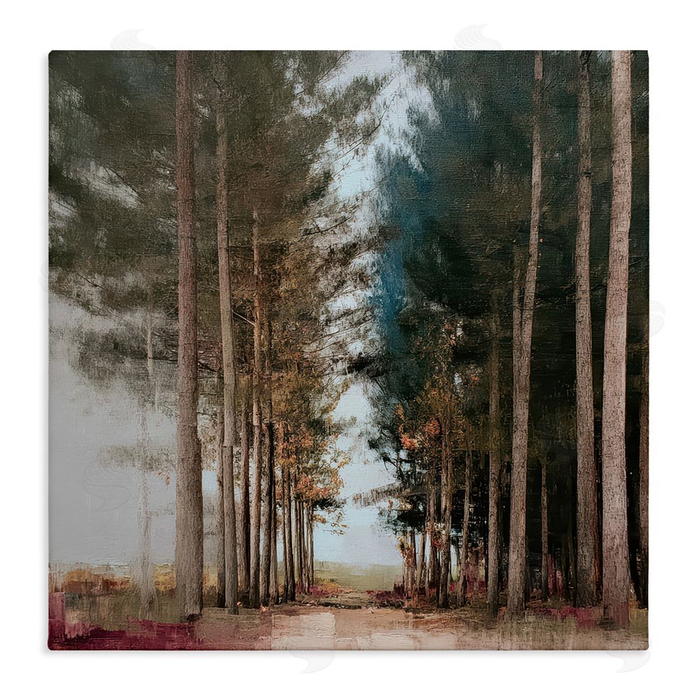 Kim Curinga Tall Trees Pathway Stretched Canvas Wall Art Print