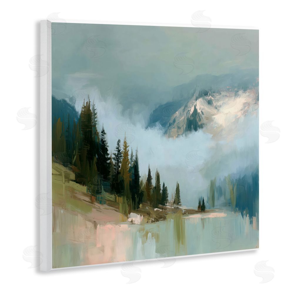 Kim Curinga Fog On The Mountains Wall Plaque Home Decor Art Print