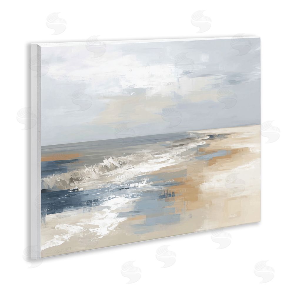 Kim Curinga Tranquil Beach in Neutrals Wall Plaque Printed Art