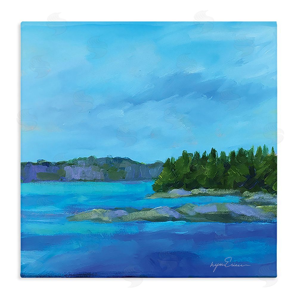 Lynn Ericson Fine Art Tranquil Blue Cove Stretched Canvas Wall Art Print