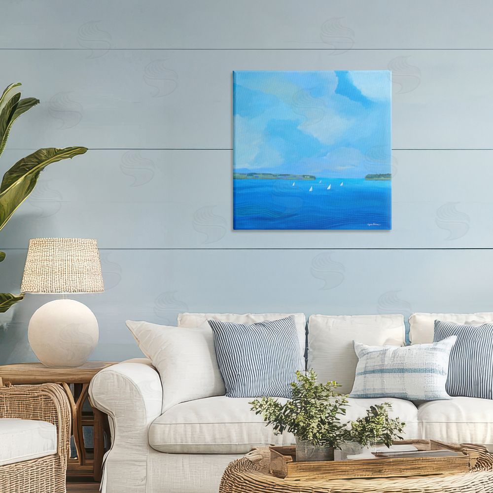 Lynn Ericson Fine Art A Perfect Day Seascape Stretched Canvas Wall Art Print in Room