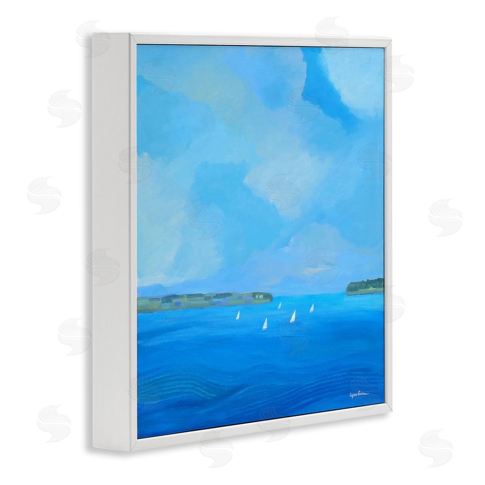 Lynn Ericson Fine Art A Perfect Day Seascape White Framed Giclee Wall Art Print