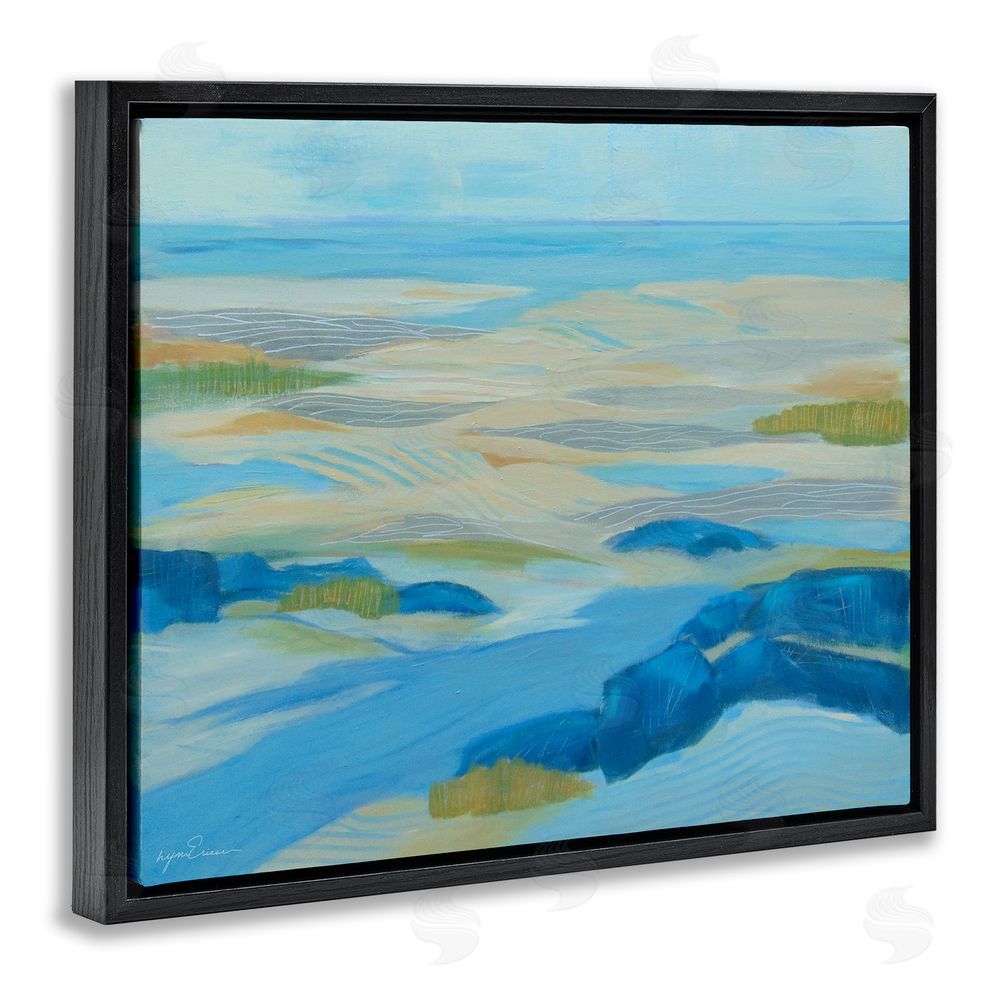 Lynn Ericson Fine Art Coastal Walk Among Dunes Black Floating Frame Canvas Wall Art Print