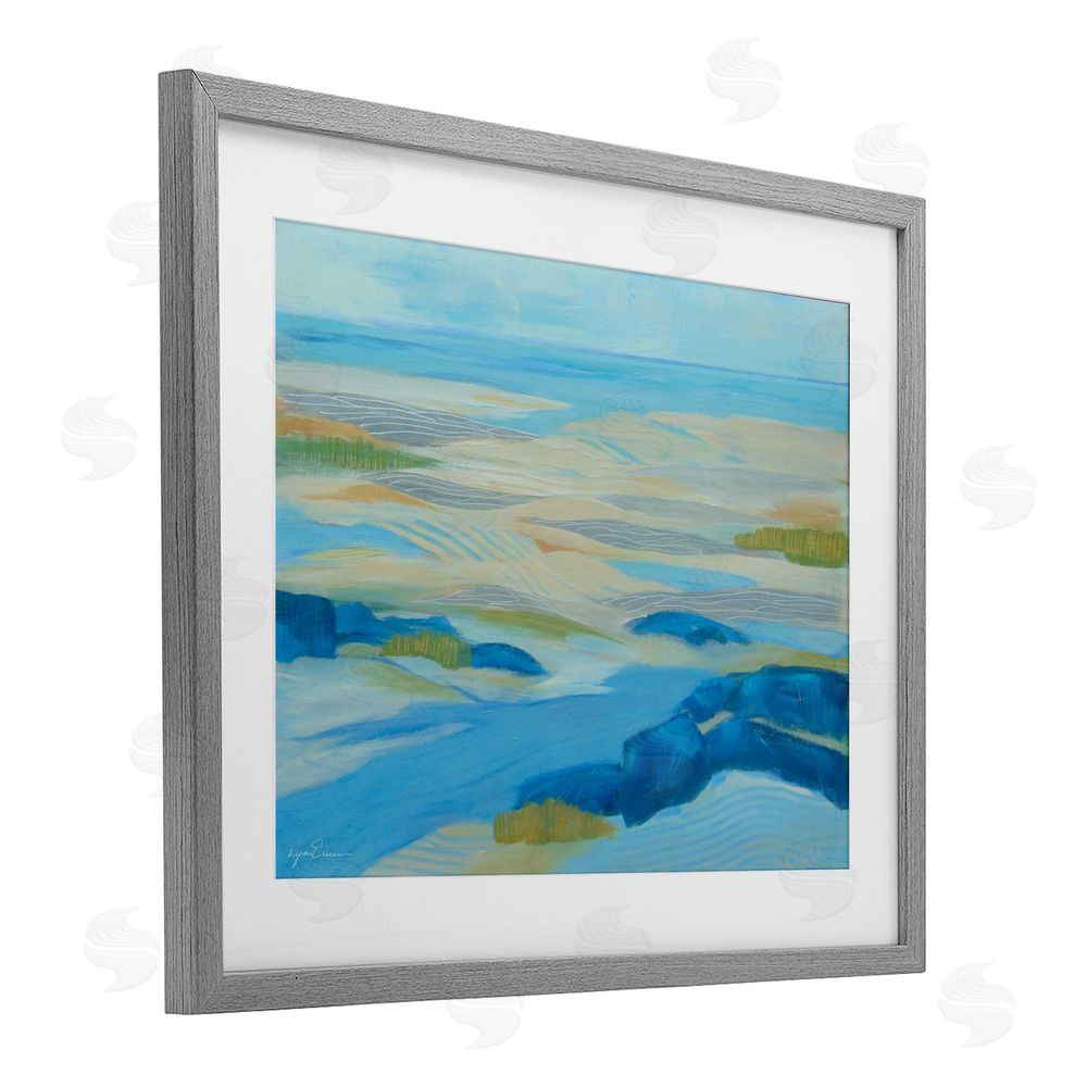 Lynn Ericson Fine Art Coastal Walk Among Dunes Gray Framed Print Under Glass Wall Art
