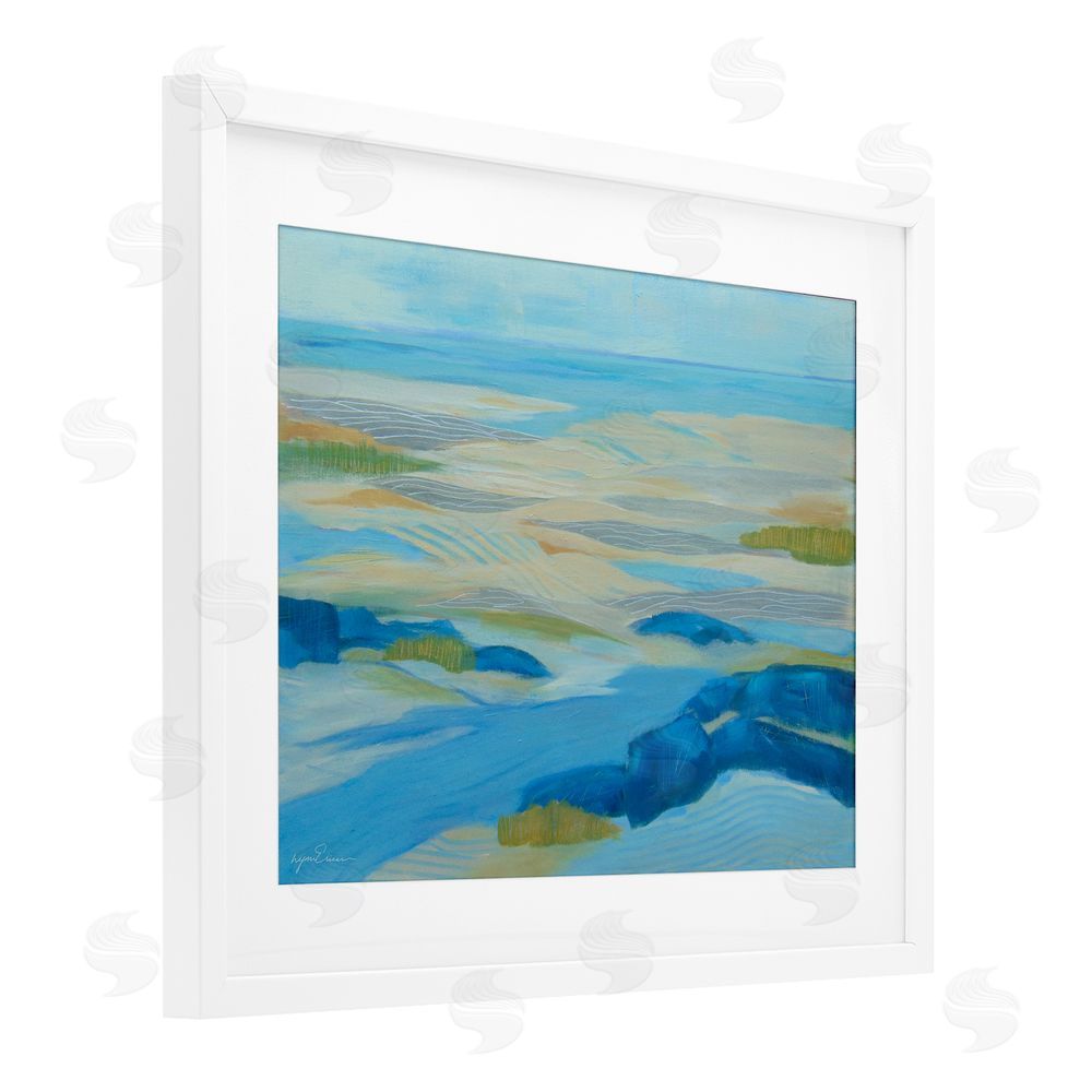 Lynn Ericson Fine Art Coastal Walk Among Dunes White Framed Print Under Glass Wall Art