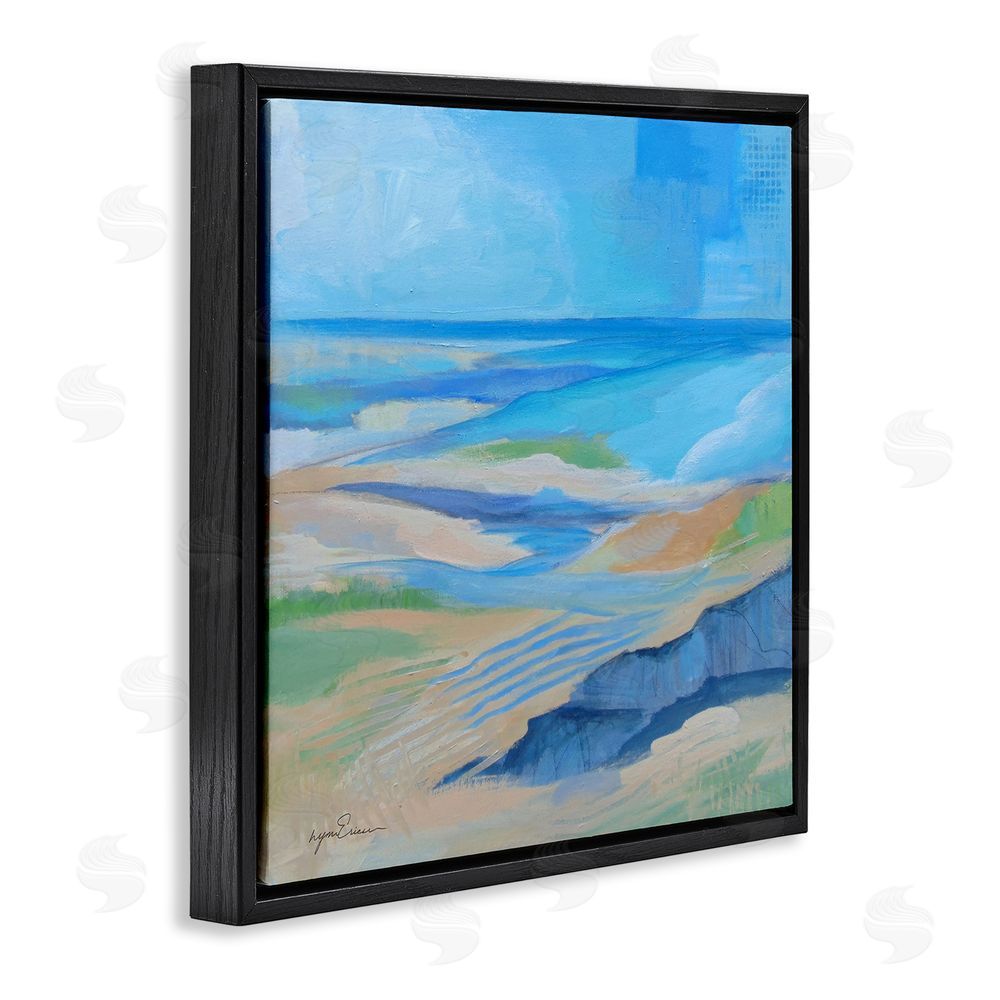 Lynn Ericson Fine Art After The Storm Beachscape Black Floating Frame Stretched Canvas Wall Art Print