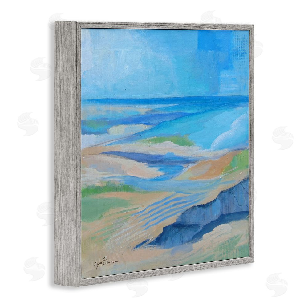 Lynn Ericson Fine Art After The Storm Beachscape Gray Framed Giclee Wall Art Print