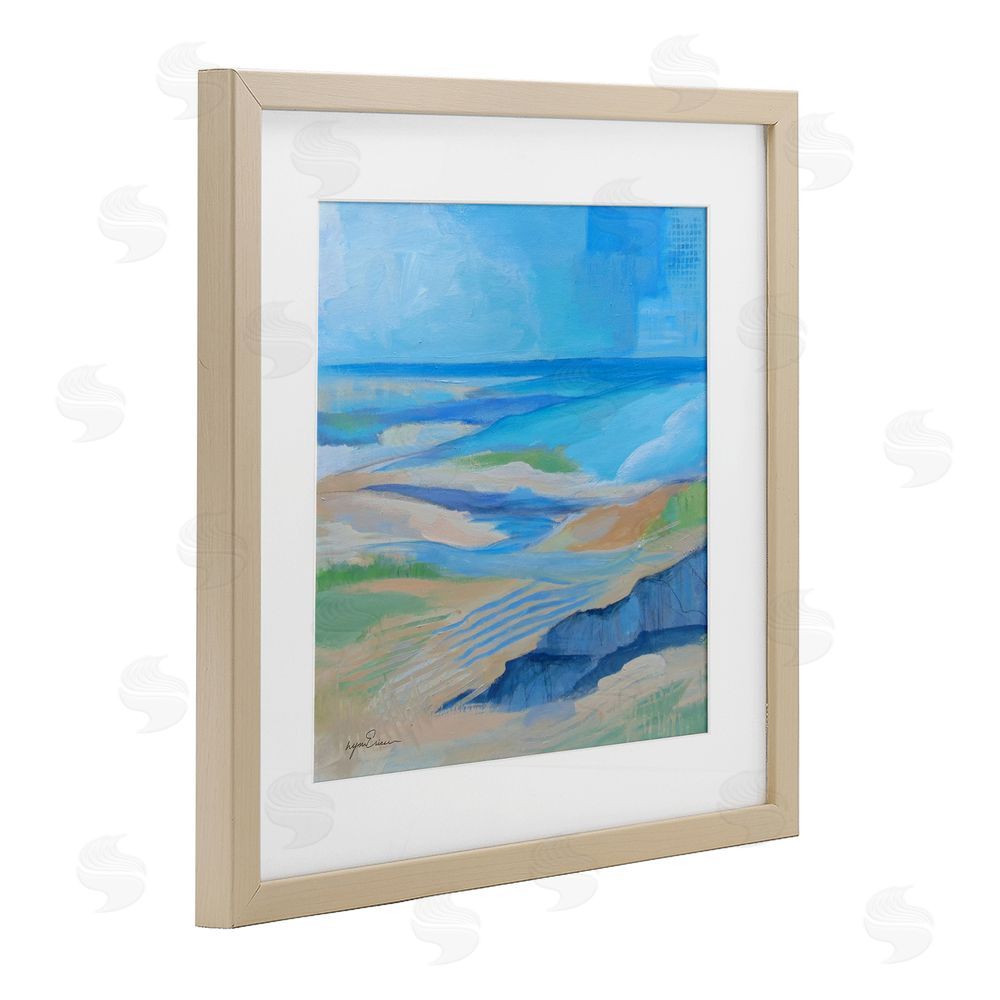 Lynn Ericson Fine Art After The Storm Beachscape Brown Framed Print Under Glass with Matting Wall Art