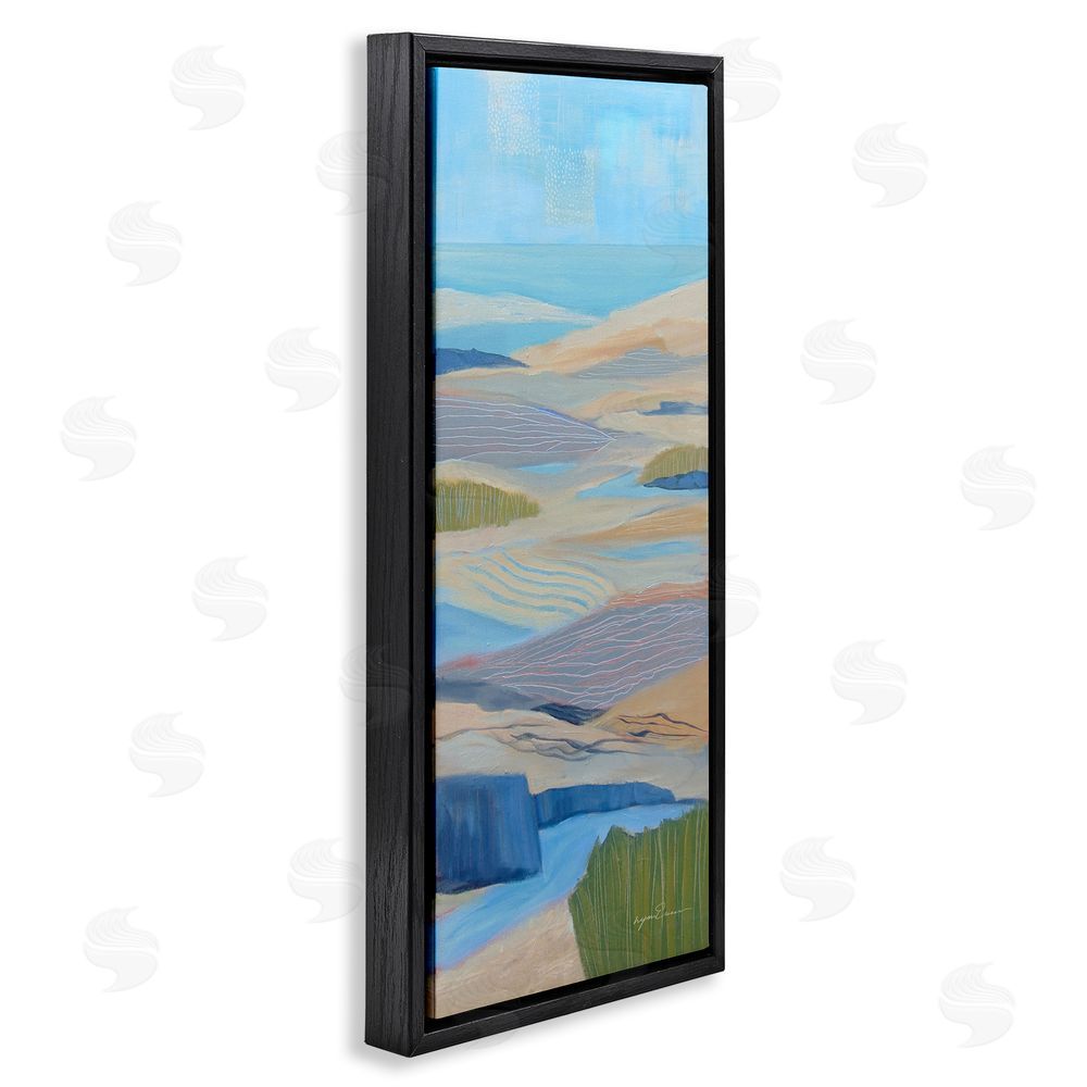 Lynn Ericson Fine Art Ebb & Flow Sand Dunes Black Floating Frame Canvas Wall Art Print