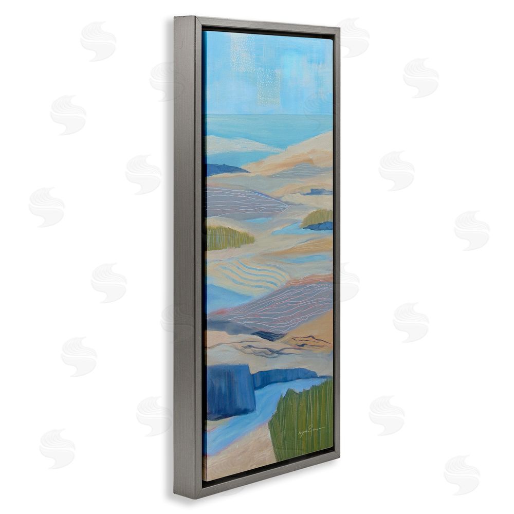 Lynn Ericson Fine Art Ebb & Flow Sand Dunes Gray Floating Frame Canvas Wall Art Print