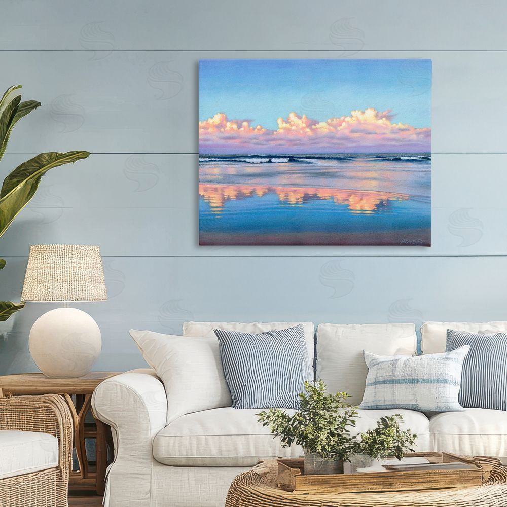 Susy Boyer Cloud Illusions Reflection Stretched Canvas Wall Art in Room