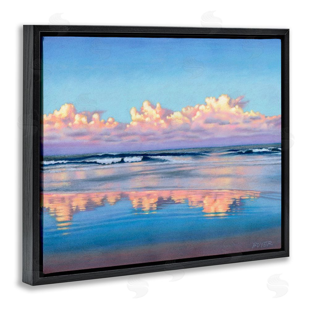 Susy Boyer Cloud Illusions Reflection Black Floating Frame Canvas Wall Art Print