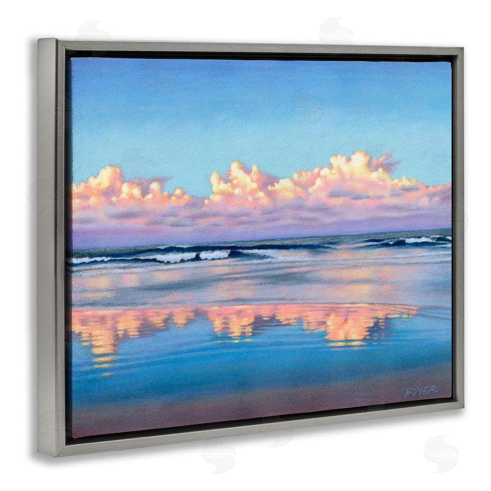 Susy Boyer Cloud Illusions Reflection Gray Floating Frame Canvas Wall Art Print