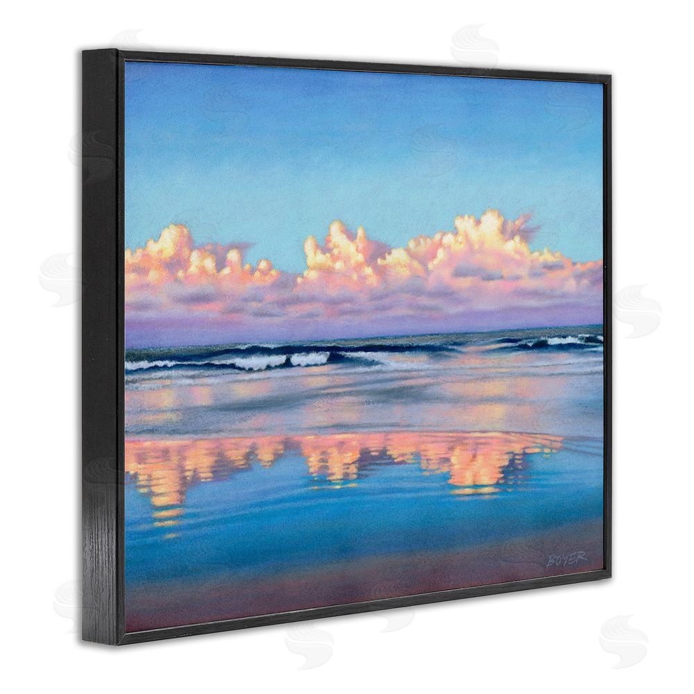Susy Boyer Cloud Illusions Reflection Black Framed Giclee Wall Art Print