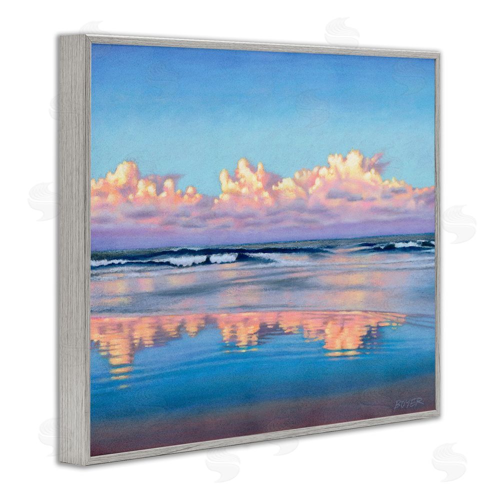 Susy Boyer Cloud Illusions Reflection Gray Framed Giclee Wall Art Print