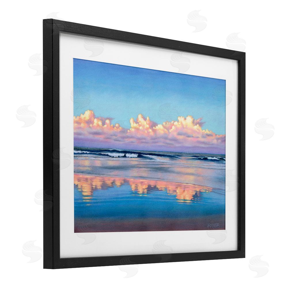 Susy Boyer Cloud Illusions Reflection Black Framed Print Under Glass Wall Art
