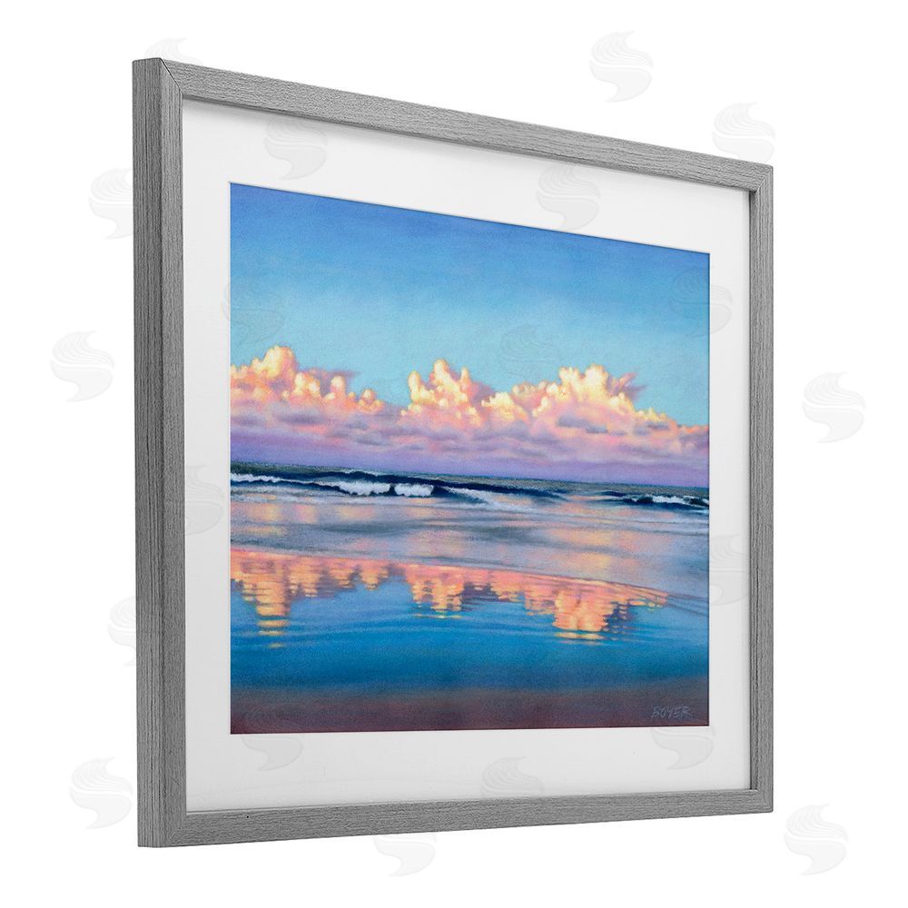 Susy Boyer Cloud Illusions Reflection Gray Framed Print Under Glass Wall Art