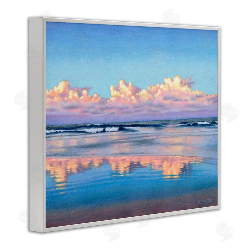 Susy Boyer Cloud Illusions Reflection White Framed Giclee Wall Art Print