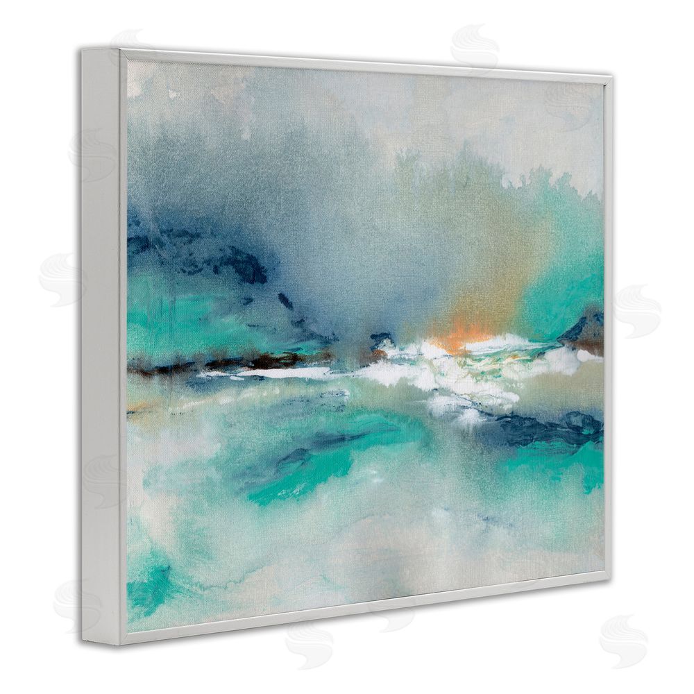 NLS Design Sun Bleached Crossing White Framed Giclee Wall Art Print