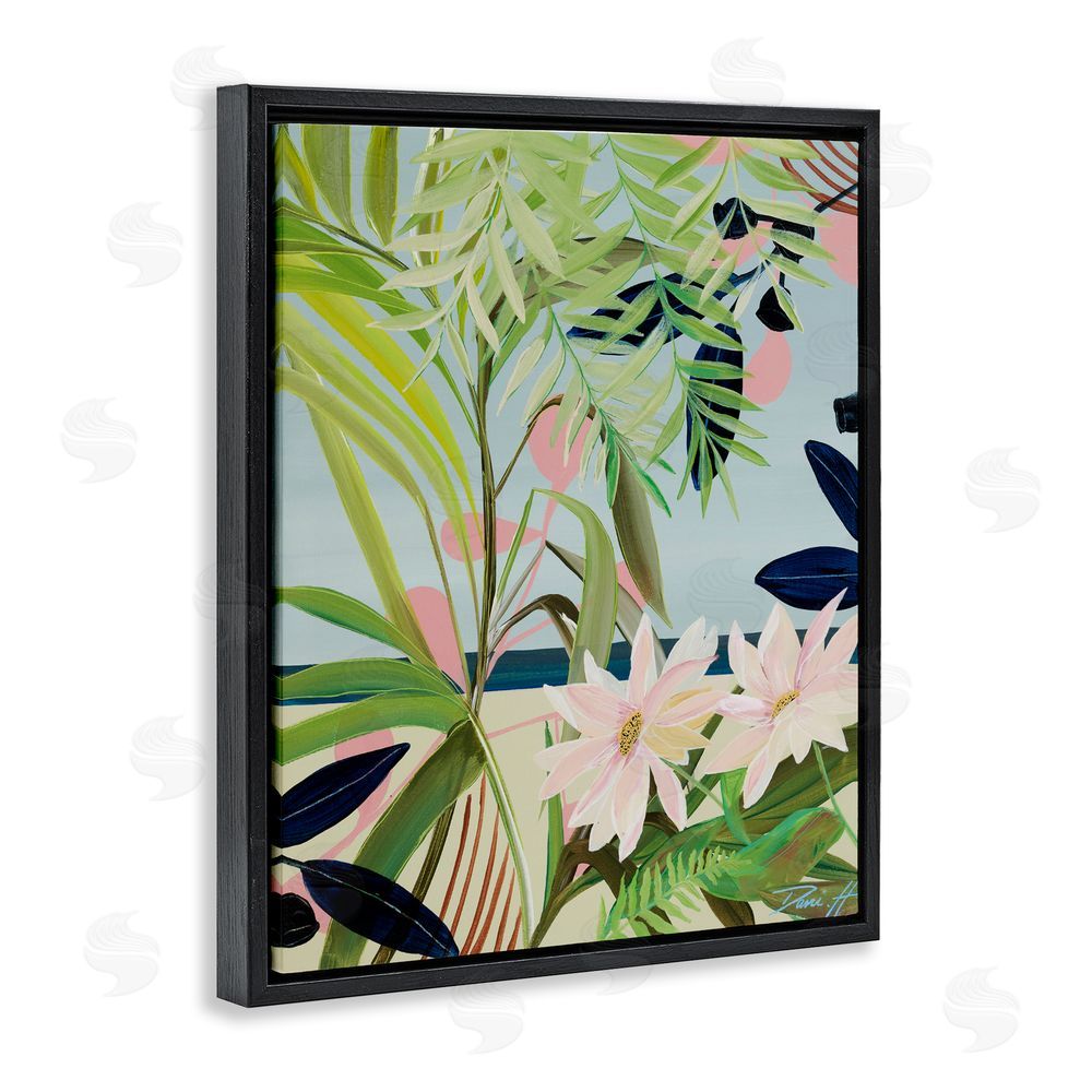Dani Heyward Discovery of Lush Plants Black Floating Frame Canvas Wall Art Print